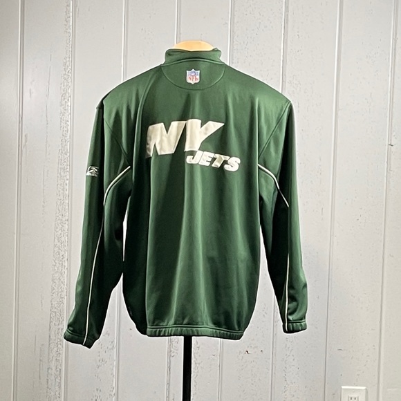 REEBOK NFL NY JETS Men’s Green Collared Zip Up  Team Apparel Sz 2XL - Picture 6 of 14